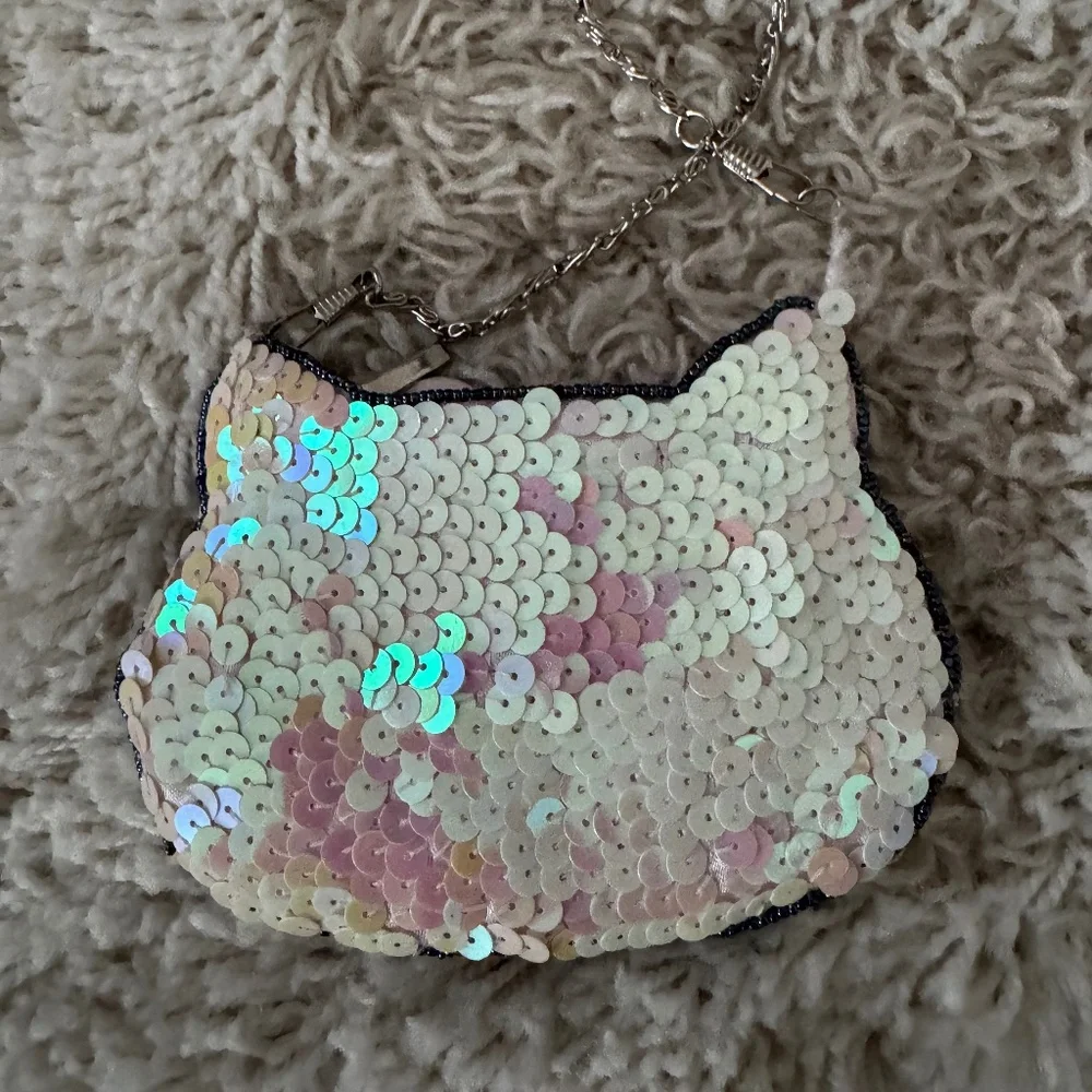 rare Sequined Hello Kitty coin purse - Picture 4 of 5